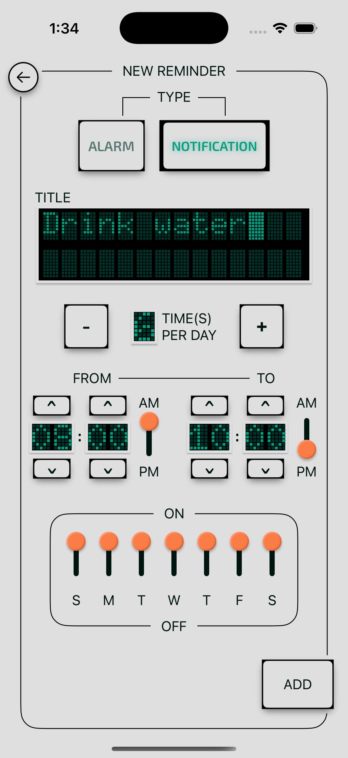 New reminder editor